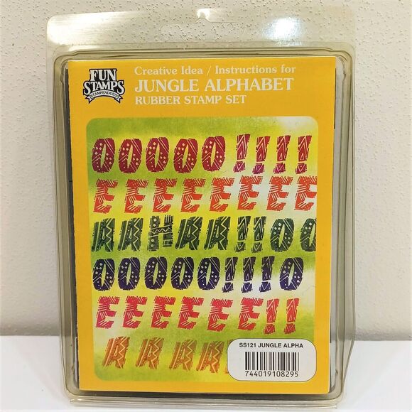 Stampendous Jungle Alphabet Foam Mounted 36 Rubber Stamps *Unused* instructions - Picture 2 of 5
